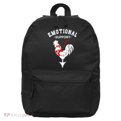 Chicken Emotional Support Cock 16 in Basic Backpack