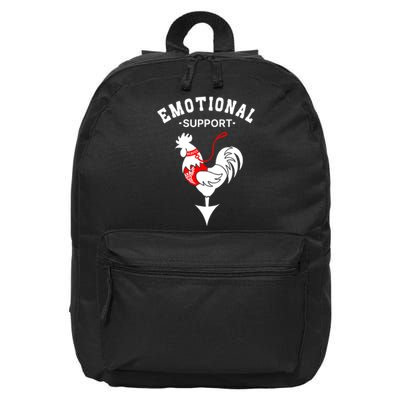 Chicken Emotional Support Cock 16 in Basic Backpack