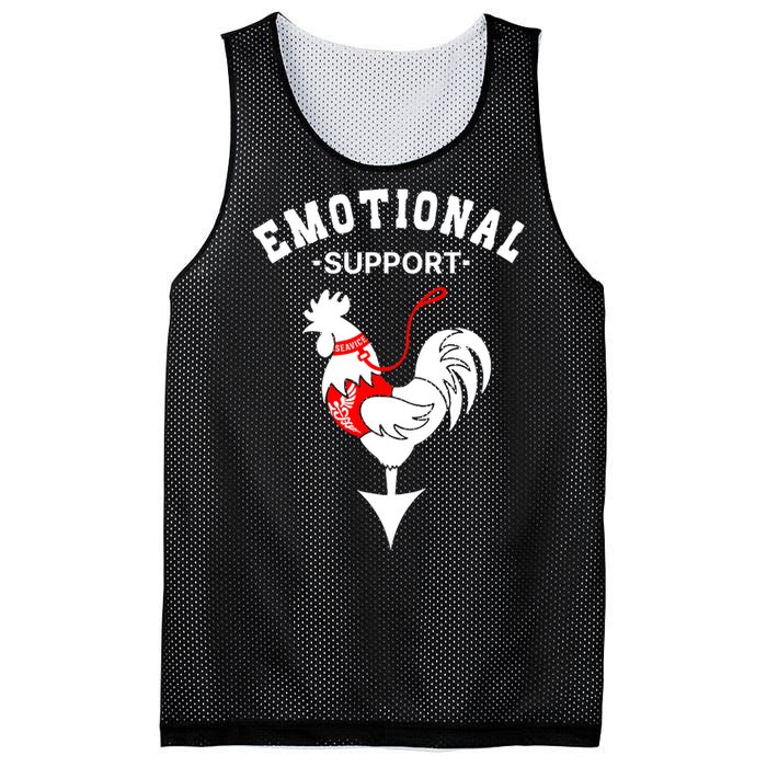 Chicken Emotional Support Cock Mesh Reversible Basketball Jersey Tank