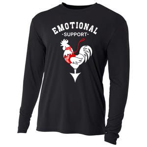 Chicken Emotional Support Cock Cooling Performance Long Sleeve Crew