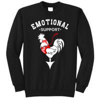 Chicken Emotional Support Cock Tall Sweatshirt