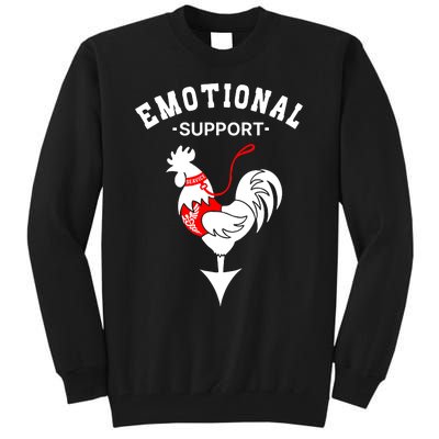 Chicken Emotional Support Cock Tall Sweatshirt