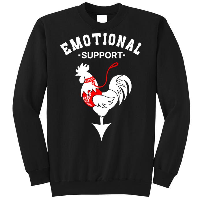 Chicken Emotional Support Cock Tall Sweatshirt