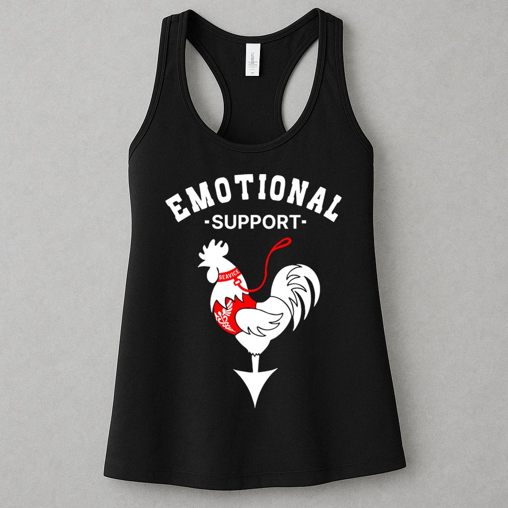 Chicken Emotional Support Cock Womens Tank Top