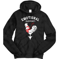 Chicken Emotional Support Cock Tie Dye Hoodie