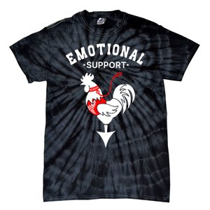 Chicken Emotional Support Cock Tie-Dye T-Shirt