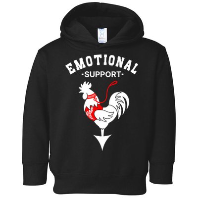 Chicken Emotional Support Cock Toddler Hoodie