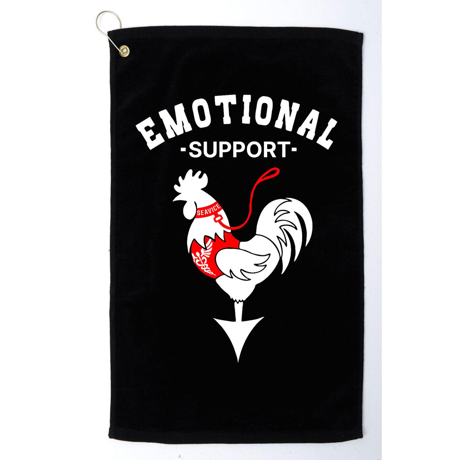 Chicken Emotional Support Cock Golf Towel