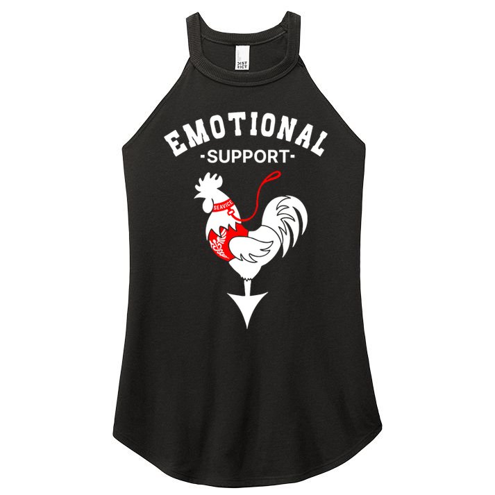 Chicken Emotional Support Cock Women's Perfect Tri Rocker Tank