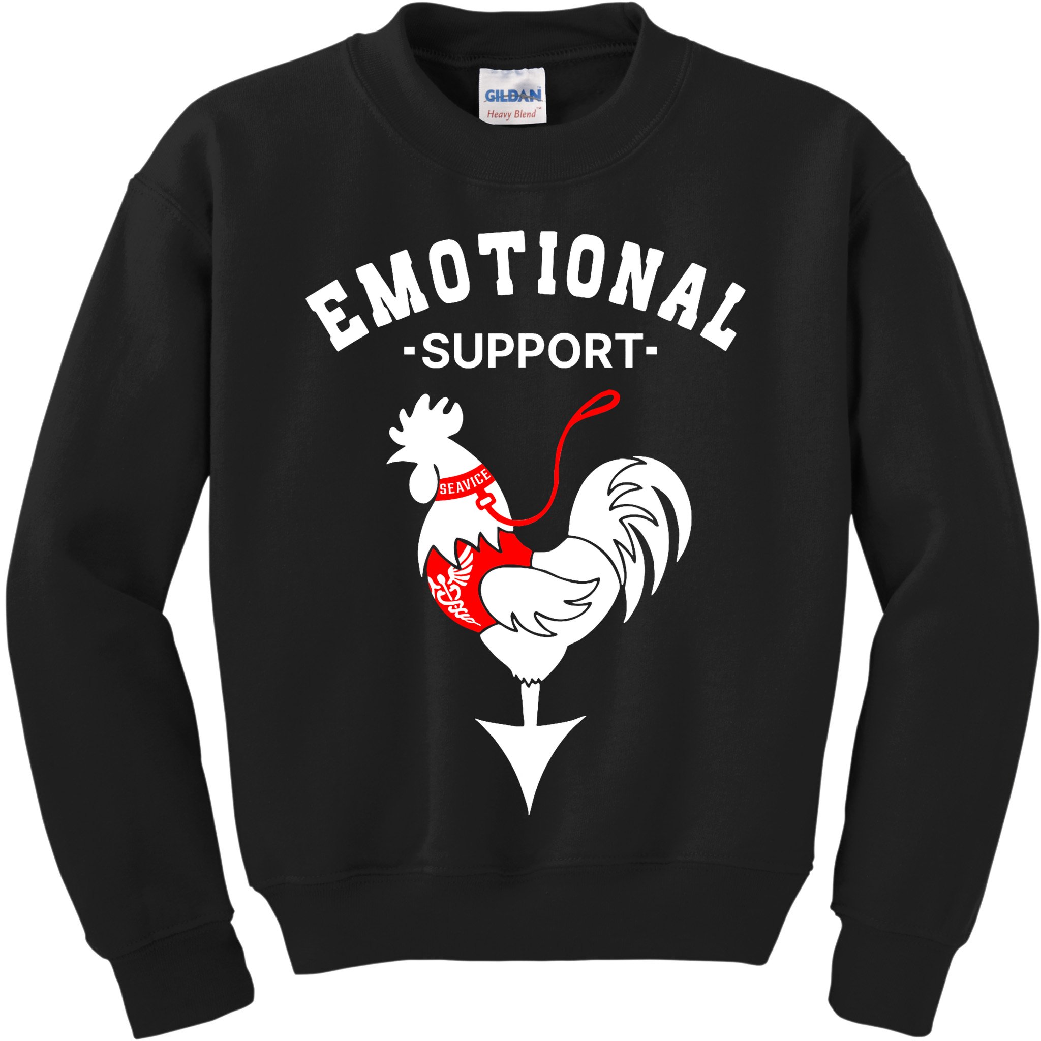 Chicken Emotional Support Cock Kids Sweatshirt