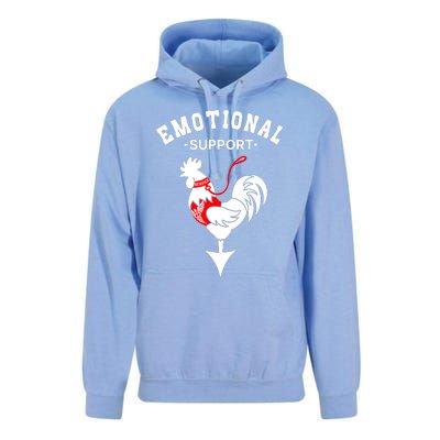 Chicken Emotional Support Cock Unisex Surf Hoodie