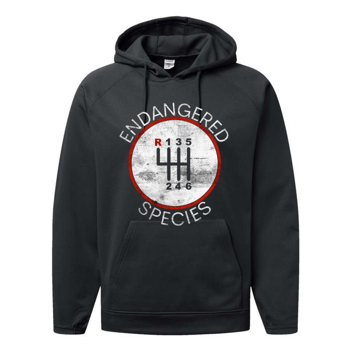 Cool Endangered Species Manual Gearbox Stick Shift 6 Speed Performance Fleece Hoodie