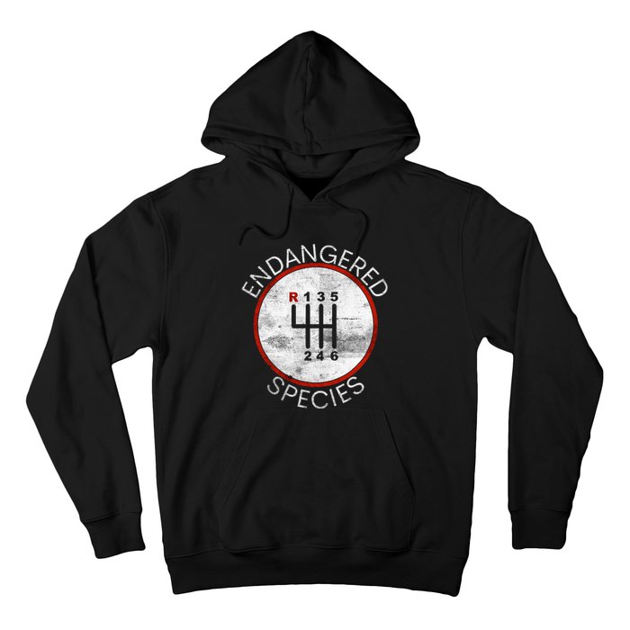 Cool Endangered Species Manual Gearbox Stick Shift 6 Speed Hoodie