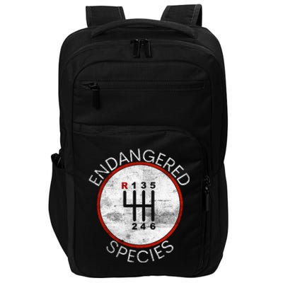 Cool Endangered Species Manual Gearbox Stick Shift 6 Speed Impact Tech Backpack