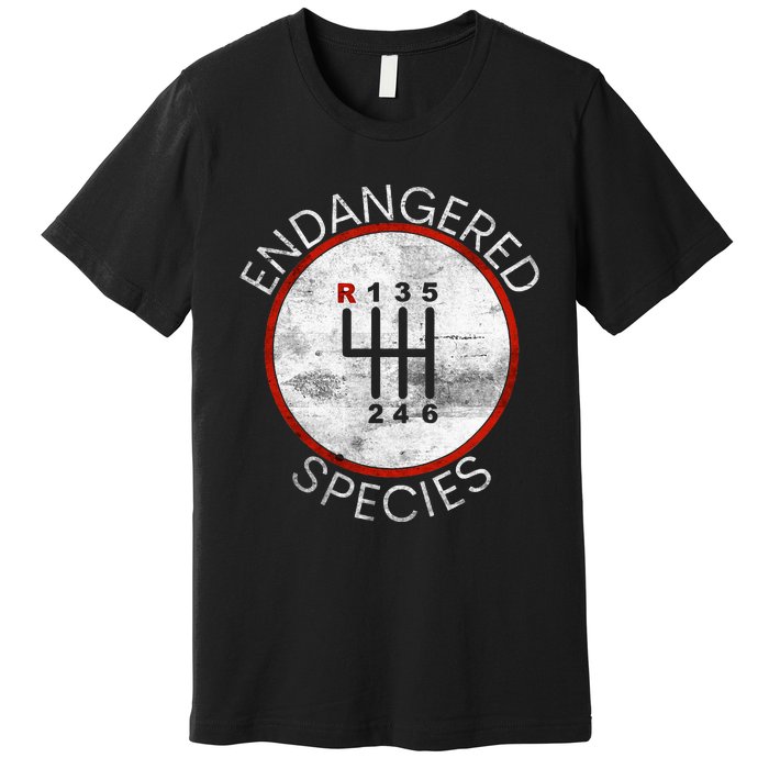 Cool Endangered Species Manual Gearbox Stick Shift 6 Speed Premium T-Shirt