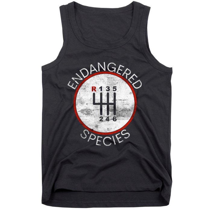 Cool Endangered Species Manual Gearbox Stick Shift 6 Speed Tank Top