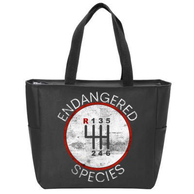 Cool Endangered Species Manual Gearbox Stick Shift 6 Speed Zip Tote Bag