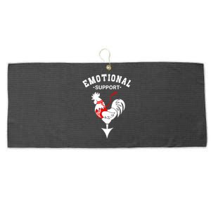 Chicken Emotional Support Cock Large Microfiber Waffle Golf Towel