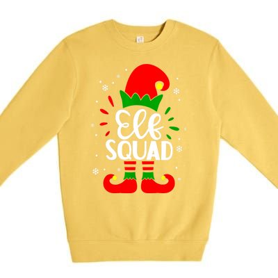 Christmas Elf Squad Funny Elf Family Matching Pajamas Xmas Gift Premium Crewneck Sweatshirt