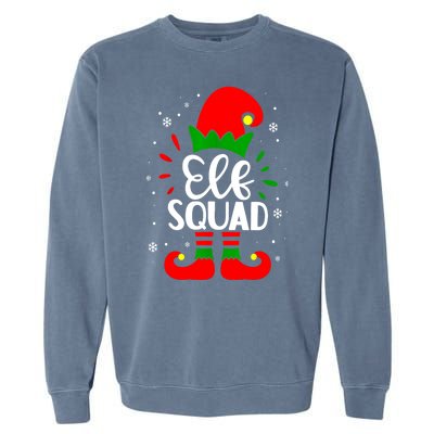 Christmas Elf Squad Funny Elf Family Matching Pajamas Xmas Gift Garment-Dyed Sweatshirt