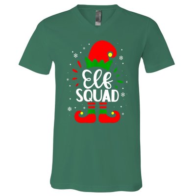 Christmas Elf Squad Funny Elf Family Matching Pajamas Xmas Gift V-Neck T-Shirt