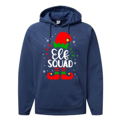 Christmas Elf Squad Funny Elf Family Matching Pajamas Xmas Gift Performance Fleece Hoodie