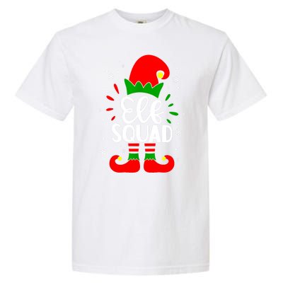 Christmas Elf Squad Funny Elf Family Matching Pajamas Xmas Gift Garment-Dyed Heavyweight T-Shirt