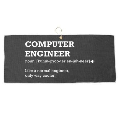 Computer Engineer Shirts Gift Idea For Computer Engineer Large Microfiber Waffle Golf Towel