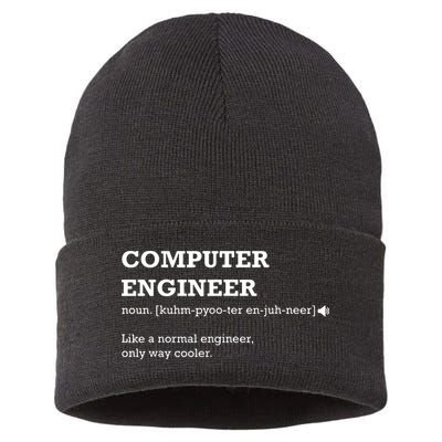 Computer Engineer Shirts Gift Idea For Computer Engineer Sustainable Knit Beanie