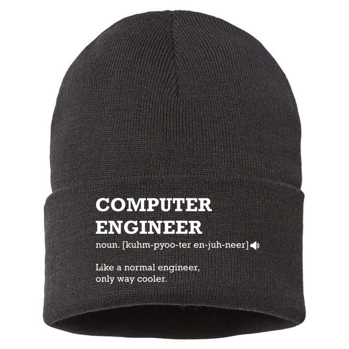 Computer Engineer Shirts Gift Idea For Computer Engineer Sustainable Knit Beanie