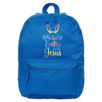 Christian Easter Silly Rabbit Easter Is For Jesus Gift 16 in Basic Backpack
