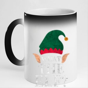 Christmas Elves SantaS Helper What The Elf Family Matching Gift 11oz Black Color Changing Mug