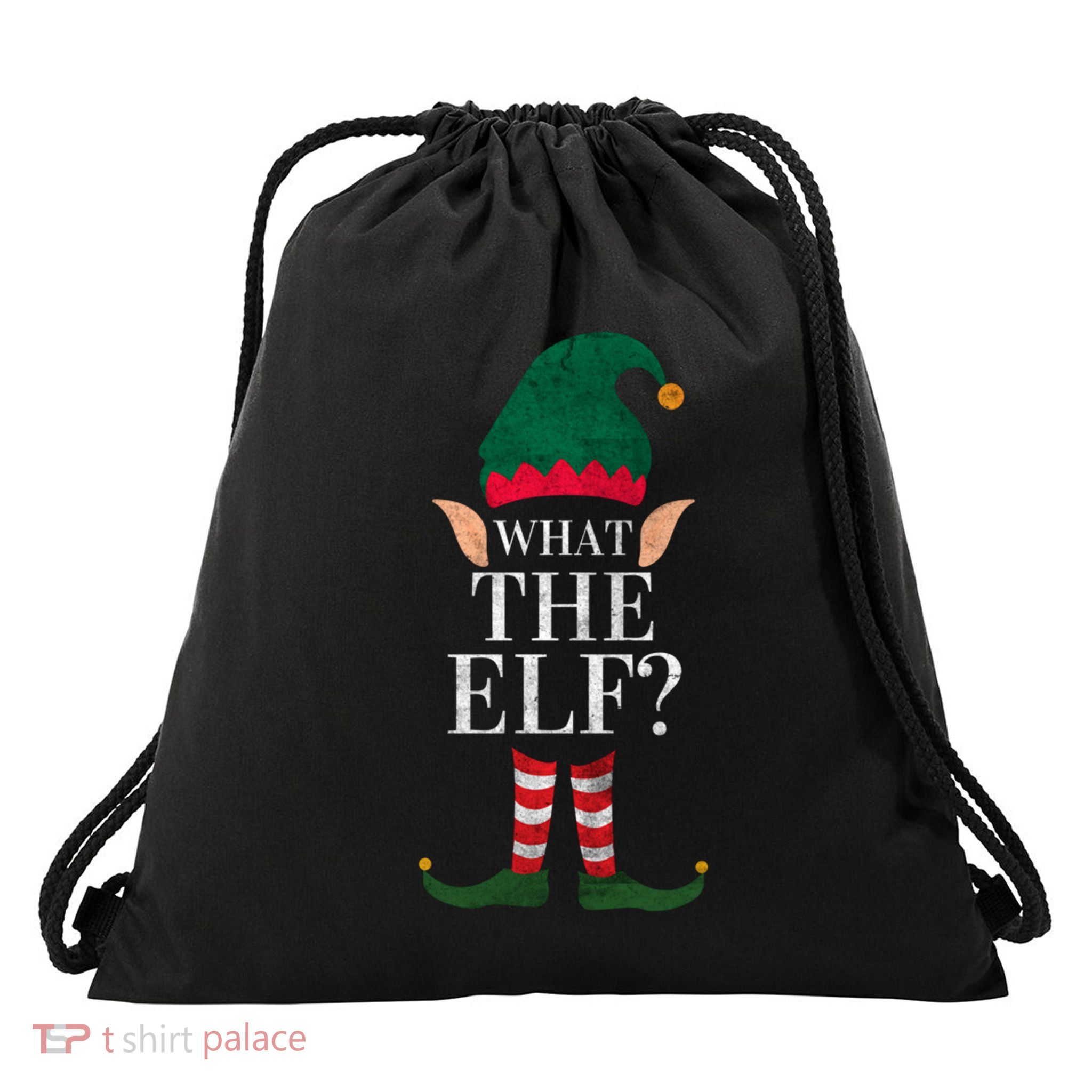 Christmas Elves SantaS Helper What The Elf Family Matching Gift Drawstring Bag