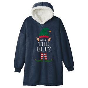 Christmas Elves SantaS Helper What The Elf Family Matching Gift Hooded Wearable Blanket