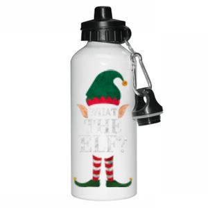 Christmas Elves SantaS Helper What The Elf Family Matching Gift Aluminum Water Bottle