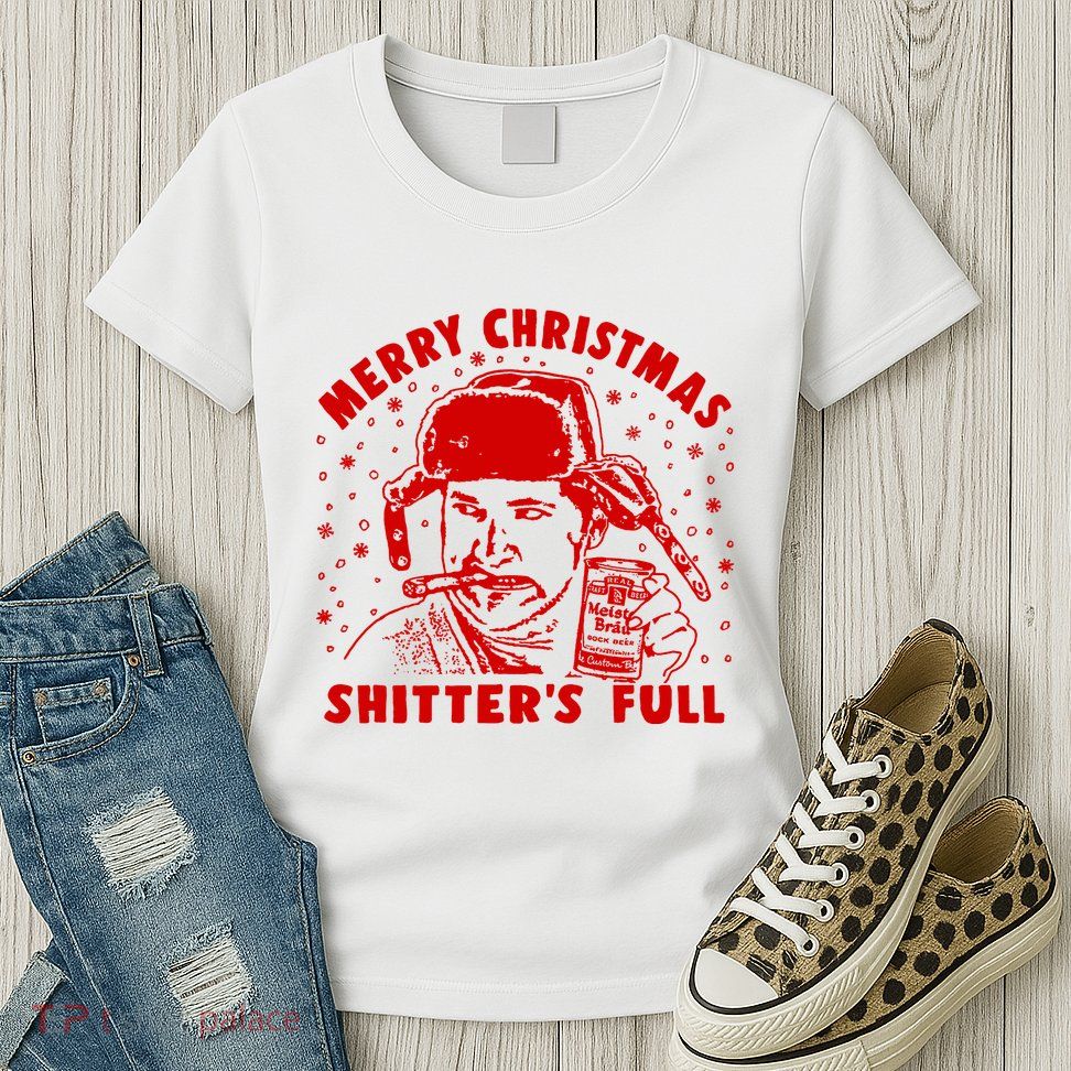 Cousin Eddie Shitter Full Merry Christmas ShitterS Full Womens T-Shirt