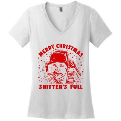 Cousin Eddie Shitter Full Merry Christmas ShitterS Full Women's V-Neck T-Shirt
