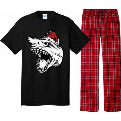 Christmas Elfs Shark Jaw Santa Having Fun Celebrate Cool Gift Pajama Set