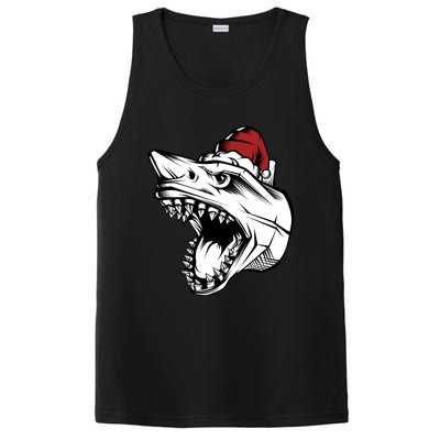 Christmas Elfs Shark Jaw Santa Having Fun Celebrate Cool Gift PosiCharge Competitor Tank