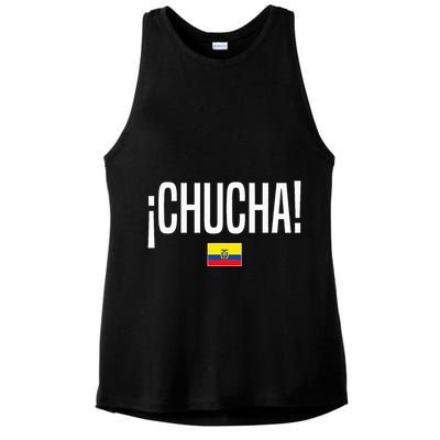 Chucha Ecuadorian Slang Ecuador Ladies PosiCharge Tri-Blend Wicking Tank