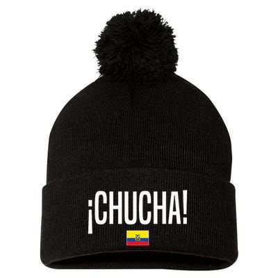 Chucha Ecuadorian Slang Ecuador Pom Pom 12in Knit Beanie