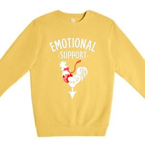 Chicken Emotional Support Cock Premium Crewneck Sweatshirt