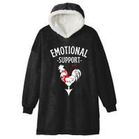 Chicken Emotional Support Cock Hooded Wearable Blanket