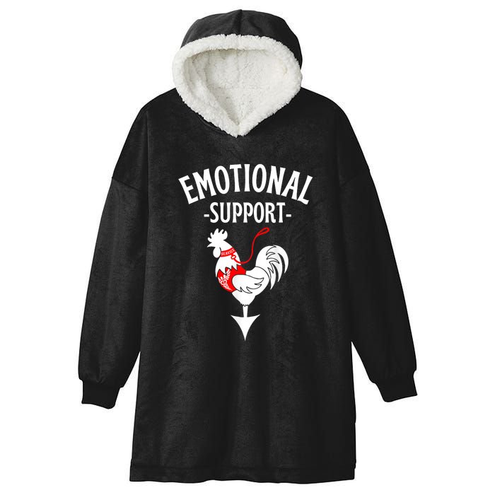 Chicken Emotional Support Cock Hooded Wearable Blanket