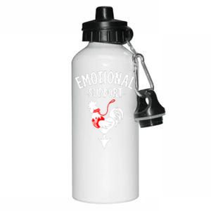 Chicken Emotional Support Cock Aluminum Water Bottle