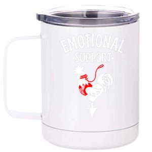 Chicken Emotional Support Cock 12 oz Stainless Steel Tumbler Cup