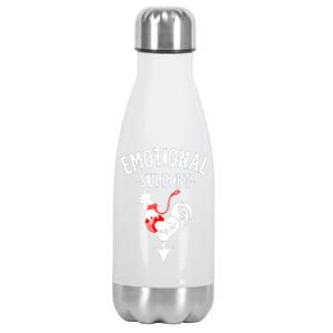 Chicken Emotional Support Cock Stainless Steel Insulated Water Bottle