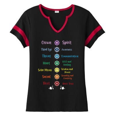 Chakra Energy Spirit Soul Spiritual Health Healing Ladies Halftime Notch Neck Tee