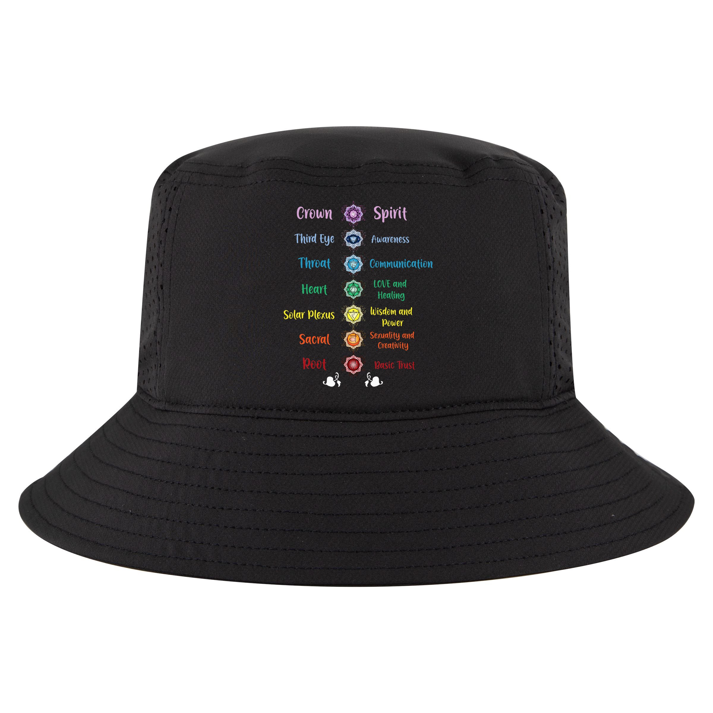 Chakra Energy Spirit Soul Spiritual Health Healing Cool Comfort Performance Bucket Hat