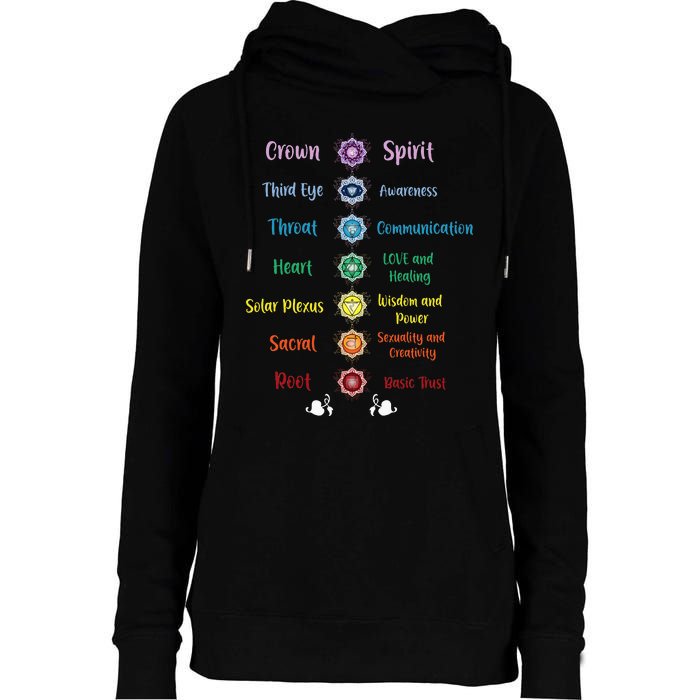 Chakra Energy Spirit Soul Spiritual Health Healing Womens Funnel Neck Pullover Hood